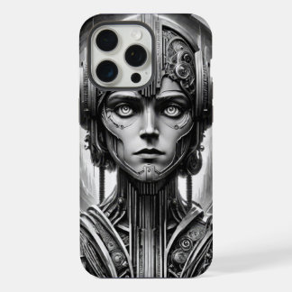 Lang Metropolis Tribut. Retro futuristische Frau - iPhone 15 Pro Max Hülle