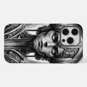 Lang Metropolis Tribut. Retro futuristische Frau - iPhone Hülle (Rückseite (Horizontal))