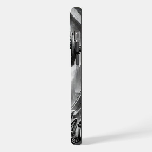 Lang Metropolis Tribut. Retro futuristische Frau - iPhone Hülle (Linke Seite)