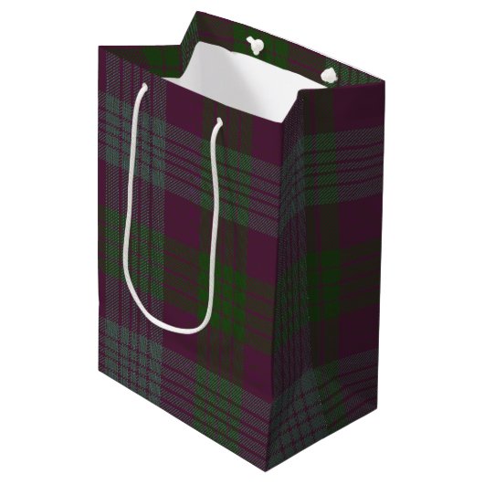 Lang Tartan Mittlere Geschenktüte (Vorderseite Schrägansicht)