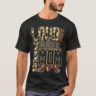 Lang und stolz Fußball Mama Leopard Print Cheetah T-Shirt