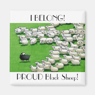 Lang verlor Lamm: Stolzes schwarzes Schafmagnet Magnet