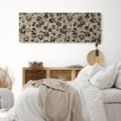 Lang verschneite Vintage moderne Leinwand mit Blum