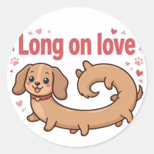 Lang voller Liebe Runder Aufkleber