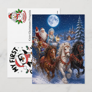 Lang Weihnachtskarten Festliche Feiertagsgrüße Col Feiertagspostkarte