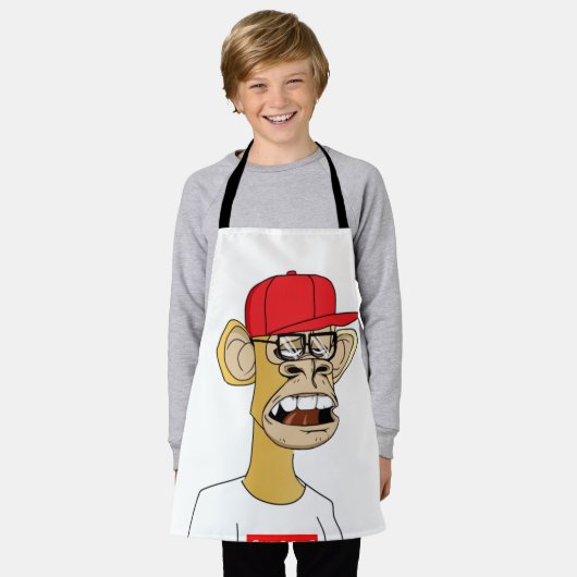 Langaffe Schürze (Getragen)