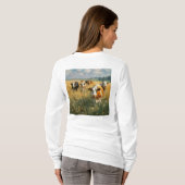 Langarm-Basic-T-Shirt für Frauen T-Shirt (Schwarz voll)