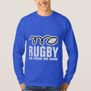 Langarm-Rugby-Shirt   no pain no gain T-Shirt
