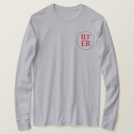 Langärm - schwarzer Druck T-Shirt (Design vorne)