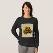 Langarm schwarzes Hemd T-Shirt (Vorne ganz)