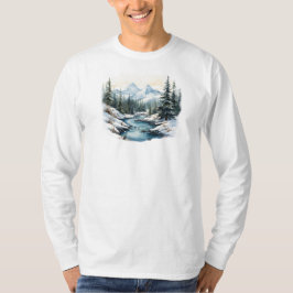 Langarm-Shirt Winterlandschaft T-Shirt