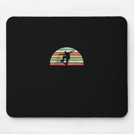 Langarm Skateboard Männer Skateboarding Geschenk T Mousepad (Vorne)