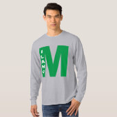 Langärmelgraues T-Shirt DESIGN MILANO (Vorne ganz)