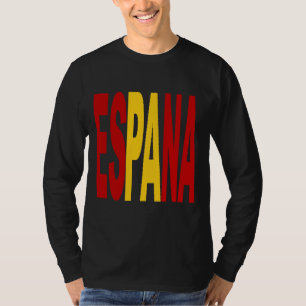 Langärmelige schwarze T-Shirts ESPANA