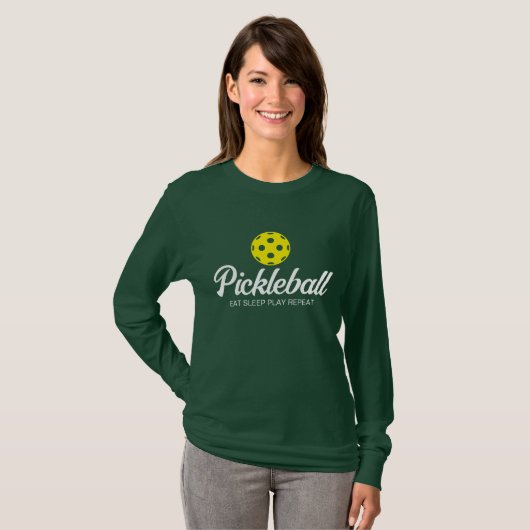 Langärmeliges Pickleball-Shirt für Frauen T-Shirt (Vorne ganz)