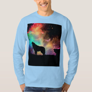 Langärmelmann T-Shirt mit Wolf