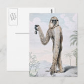 Langarmiger Gibbon-Affe-Kunst Postkarte (Vorne/Hinten)