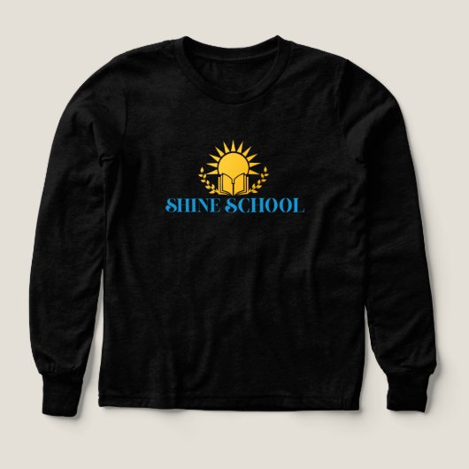 Langarmshirt für Kinder mit Farb-Logo (Design Vorderseite)