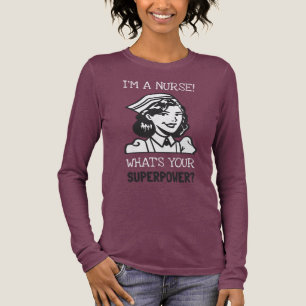 Langarmshirt "Ich bin Krankenschwester, was ist de Tri-Blend Shirt