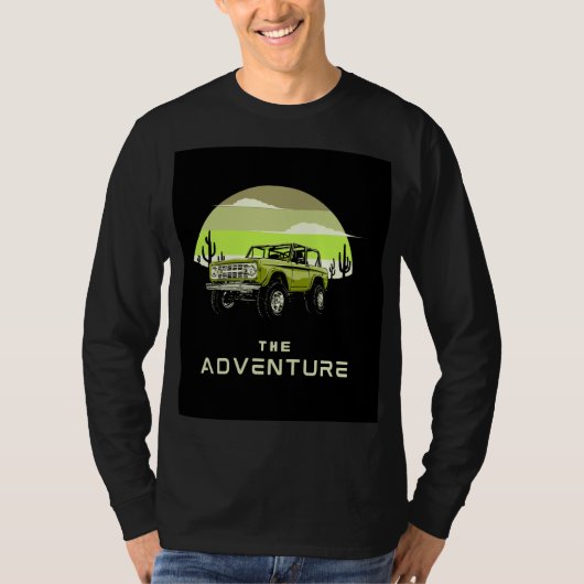 Langarmshirt mit Abenteuerdesign. T-Shirt (Vorderseite)