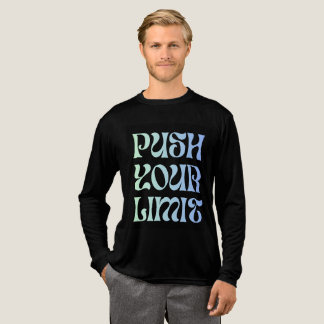 Langarmshirt treibe deine Grenzen aus Tri-Blend Shirt
