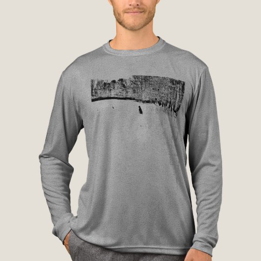Langarmshirt - Wartet auf einen Freund Tri-Blend Shirt (Vorderseite)