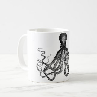 Langbeinige Kaffeetasse mit Krake