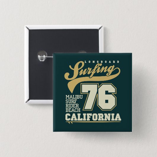 Langboard-Surfen| Kalifornien 76 Button (Vorne & Hinten)