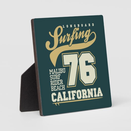 Langboard-Surfen | Kalifornien 76 Fotoplatte (Vorderseite)