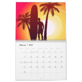 Langboard und Palmen Kalender (Feb 2027)