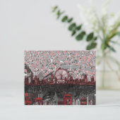 Langdon-Skyline abstrakt Postkarte (Stehend Vorderseite)