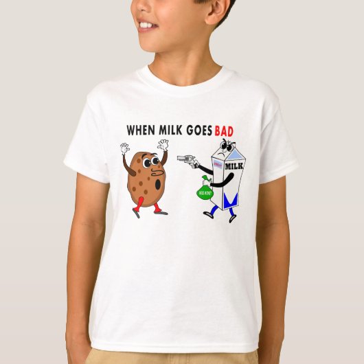 lange Ärmel T - Shirt lustige Milch und Cookie-Bil (Vorderseite)