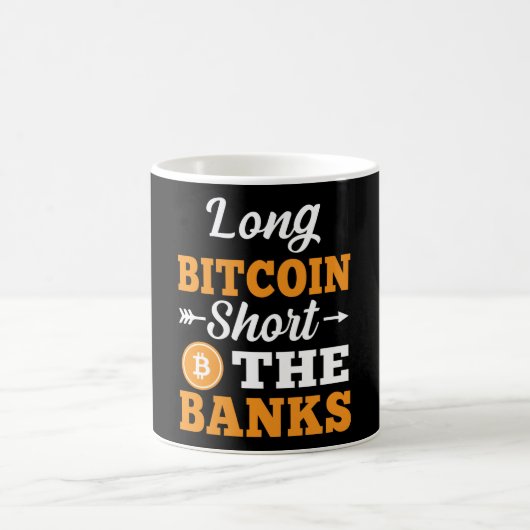 LANGE BITCOIN KURZ DIE BANKEN KAFFEETASSE (Mittel)
