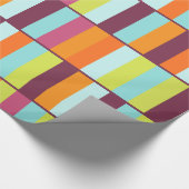 Lange Blöcke farbiges geometrisches Muster Geschenkpapier (Ecke)