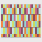 Lange Blöcke farbiges geometrisches Muster Geschenkpapier (Flach)