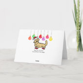 Lange Creme Dackel Weihnachten (Rückseite)