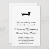 Lange Dackel Gewitter Zeichne Einladung (Vorne/Hinten)