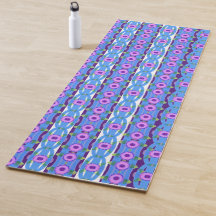 Lange dekorative Matte in Blau und Lila