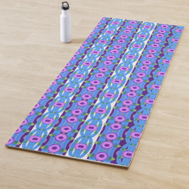 Lange dekorative Matte in Blau und Lila