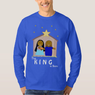 Lange die Hülsen-Spitze der Nativity-(der König T-Shirt