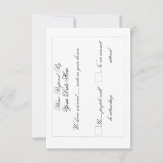 Lange elegante RSVP-Karte RSVP Karte