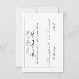 Lange elegante RSVP-Karte RSVP Karte