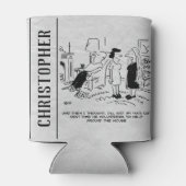 Lange Frisur ohne Haarschnitt oder Haarstyling Dosenkühler (Rückseite)