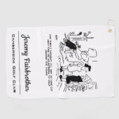 Lange Frisur ohne Haarschnitt oder Haarstyling Golfhandtuch (Horizontal)