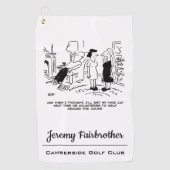 Lange Frisur ohne Haarschnitt oder Haarstyling Golfhandtuch (Vorderseite)