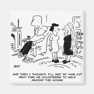 Lange Frisur ohne Haarschnitt oder Haarstyling Magnet