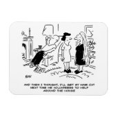 Lange Frisur ohne Haarschnitt oder Haarstyling Magnet (Horizontal)