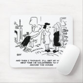 Lange Frisur ohne Haarschnitt oder Haarstyling Mousepad (Mit Mouse)