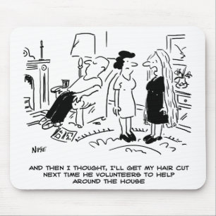 Lange Frisur ohne Haarschnitt oder Haarstyling Mousepad