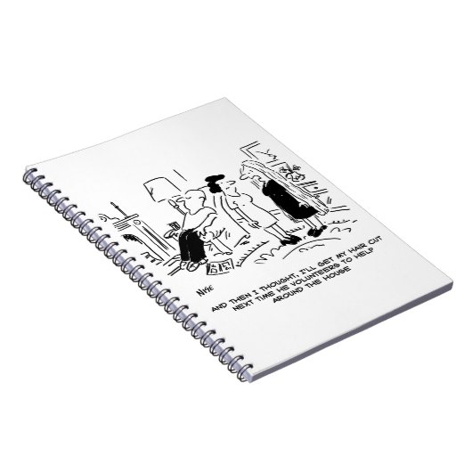 Lange Frisur ohne Haarschnitt oder Haarstyling Notizblock (Rechte Seite)